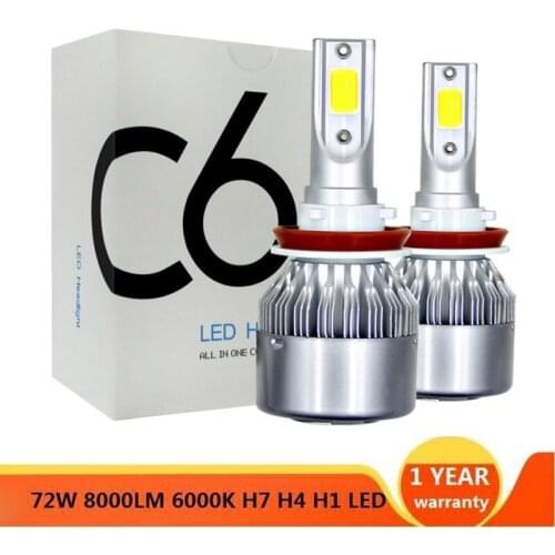 Super Bright Car Headlights H7 LED H4 led H1 H8 H11 9005 HB4 9006 Auto Bulb 72W 8000LM Automobiles Headlamp 6000K 4300K 8000K