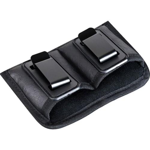 Tactical PU Double Pistol Magazine Pouch Handgun Mag Gun Pouch IWB Holster