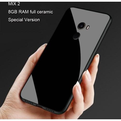 Shockproof xiaomi mi mix 2 case 9H Rear glass + silicone cover Xiaomi Mix 2 mix2 case 8GB RAM full ceramic Version Special 8G