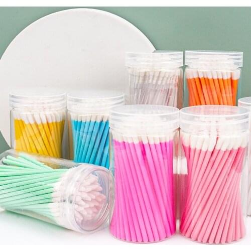 100 pcs Barrel Mascara Wands Applicator Disposable Lip brushes Cosmetic Eyelash Brush women Make Up brushes Tools