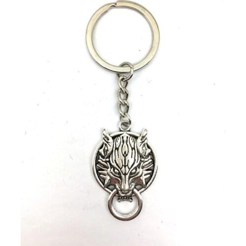 2018/fashion hot charm wolf head key chain, mens personality charm pendant key chain with jewelry