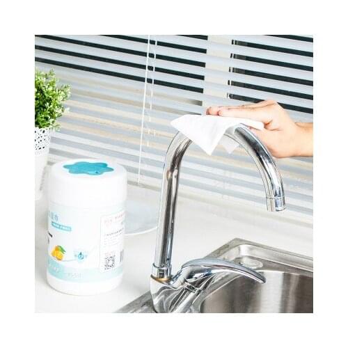Free shipping BF040 Disposable kitchenware lampblack machine cleaning wipes 80pcs barreled to oil wet wipes 20*5cm