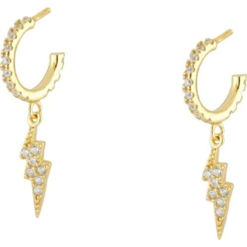 BOAKO Pendiente Rayo Earrings For Women 925 Sterling Silver Earrings Dangle Piercing Jewelry Ear Cuffs Pendientes Kolczyki #5