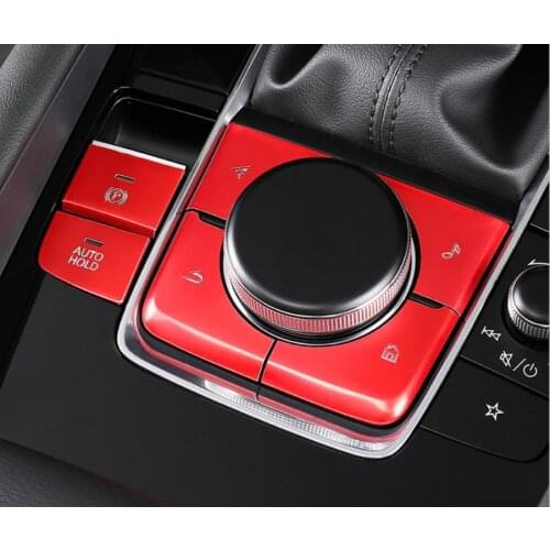 Aluminum alloy multimedia electronic handbrake cover fit for mazda 3 2020 2021 2022 Auto Accessories Car sticker