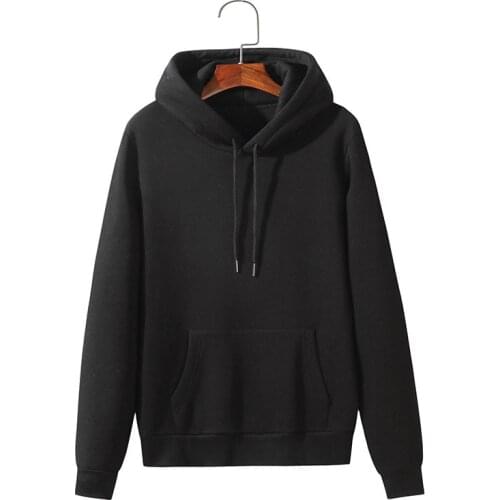 Black Sweatshirts Mens Hoodies 2021 Autumn Winter Fleece Hoodie Sweatshirt Men Couple Streetwear Casual Tracksuit Sweat Homme