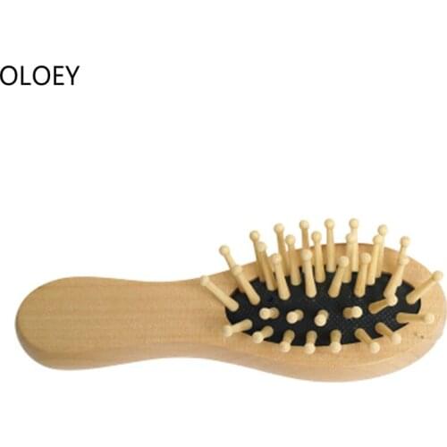 1 PCS Mini Wooden Hair Vent Brush Brushes Hair Care And Beauty SPA Massager Massage Comb Anti-static Scalp Massage Styling Tool