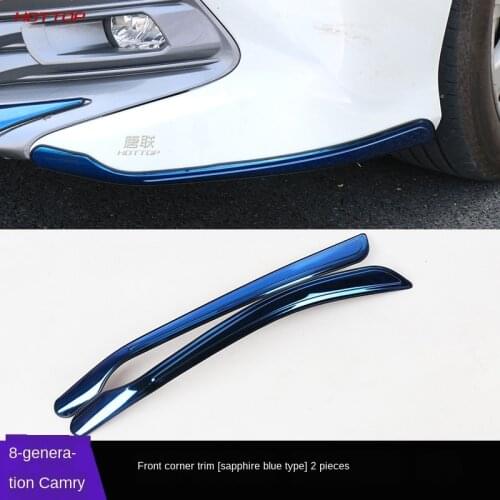 For Toyota Camry V6 XSE 2018 2019 8th stainless steel Bumper Front Lip Corner 2pcs