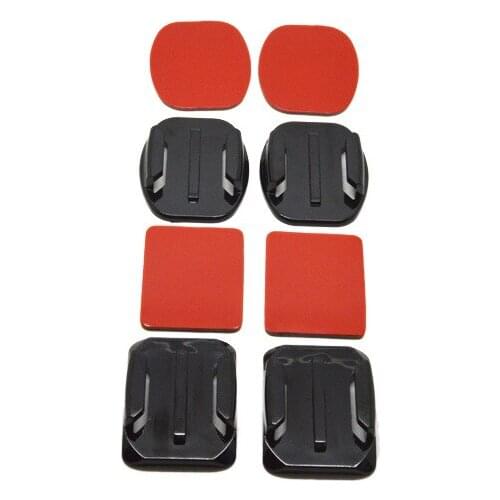 GP09 2pcs Flat Adhesive Mount+2pcs Curved Adhesive Mount For GoPro HD Hero2 Hero3 3+ Hero 4 Gopro Accessories sj4000