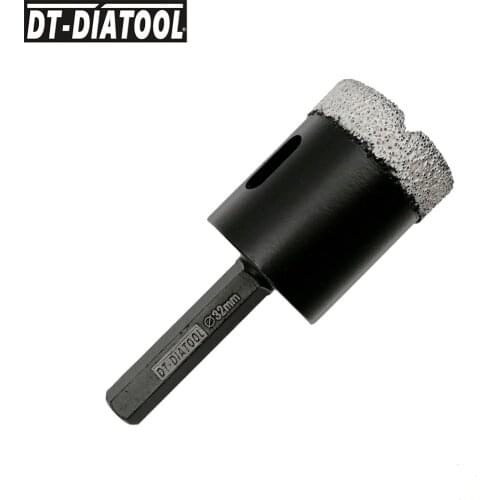 1piece Diamond Drill Hole Saw Drill Core Bits Ceramic Tile Dia 32mm Dry Hexagon shank Core Drilling Bits for Granite Marble