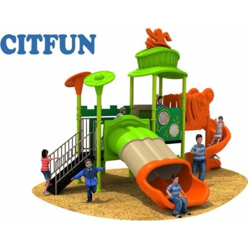 Hot sales Sports Series kids playground equipment,kids climbing Childrens plastic slide Garden slide Amusement Park OP18H-020D