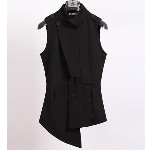 M-4xl Hot ! 2020 New Fashion Personality Slim Mens Clothing Dance Medium-Long Trench Vest Outerwear Singer Nightclub Costumes