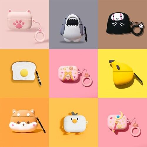 3D Cartoon Animal Soft Silicone Headphones Case for AirPods Pro Case Wireless Bluetooth Earphone Protect Cover for AirPods 3 Pro