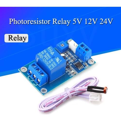 XH-M131 DC 5V / 12V 24V Light Control Switch Photoresistor Relay Module Detection Sensor 10A brightness Automatic Control Module