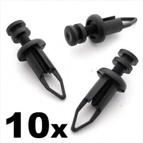 10x 9mm Front & Rear Plastic Bumper Clips- Fits For Toyota MR2, Supra & Celica