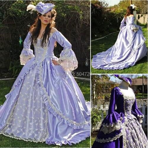 Custom-madeOn sale R-021 19 century Victorian Gothic Lolita/Civil War Southern Belle Ball Halloween dresses Sz US 6-26 XS-6XL