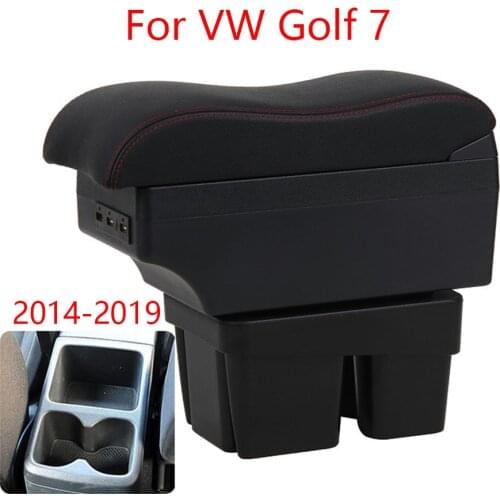 For VW Golf 7 Armrest box 2014 2015 2016 2017 2018 2019 Mk7 Interior special Retrofit parts Car Armrest box Center Storage box