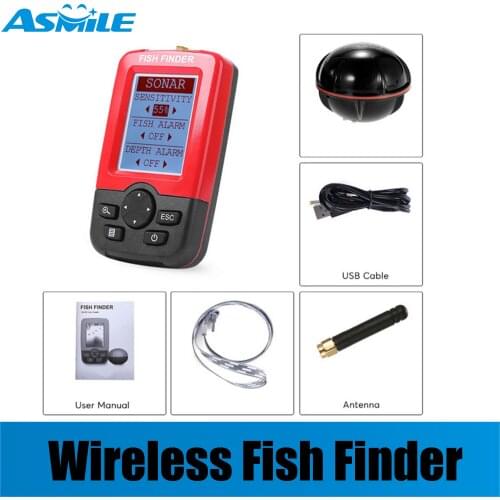 2.4inch TFT LCD White LED backlight TL98E Smart Portable Fish Finder with Wireless Sonar Sensor
