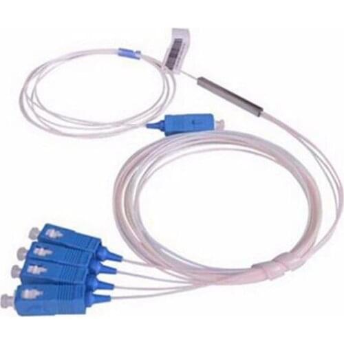 SC UPC EPON MINI PLC 1X4 Single mode Fiber Optical splitter FTTH PLC Splitter ,0.9mm mini plc splitter 1x4 with SC/UPC connector