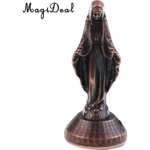 Madonna Sculpture Statue Figurine for Car Home Chapel Decor Ornament Copper