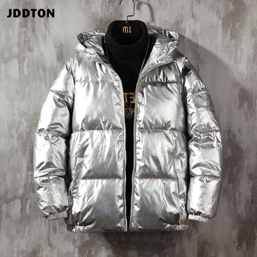 JDDTON Thick Warm Men Winter Jacket Hooded Solid Parka Men Casual Mens Winter Coat JE682