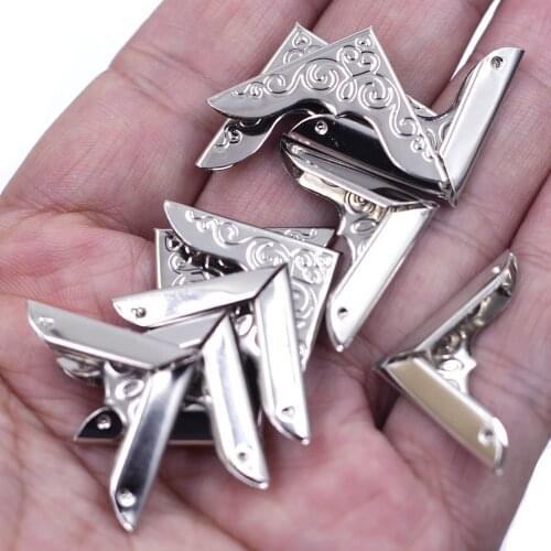 Corner Protectors For Books Photo Scrapbooking Albums Menus Folders Cloud Metal Bags DIY Ornament Silver Tone 23mm