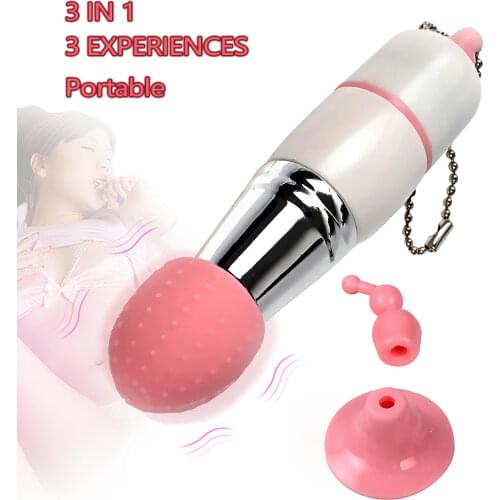 3 In 1 Female Couple/adult Game Product Clitoral Stimulator Nipple Stimulation Massager Strong Vibration Erotic Sex Toy