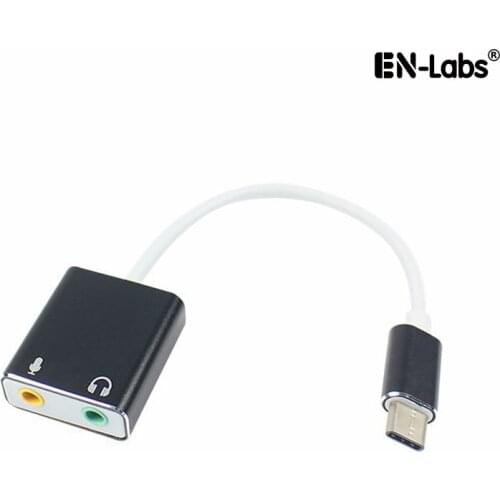 7.1 External Type C USB Sound Card for Macbook Pro Air, USB C to 3.5mm Audio Jack Headphone Mic Sound Adapter for PC, Smartphone