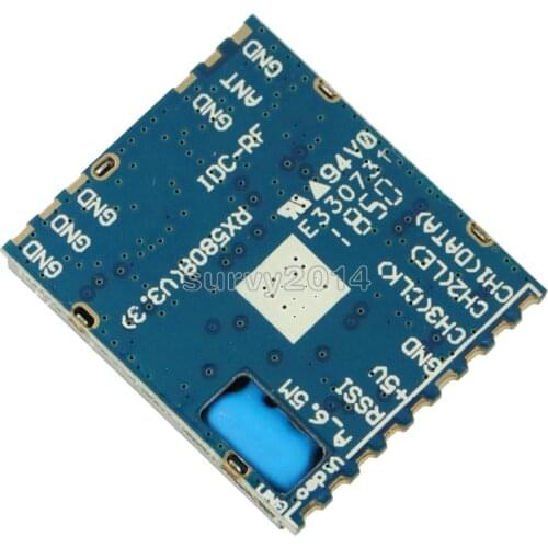 1PCS 5.8GHz RX5808 -90dBm AV FM Wireless Audio Video Receiver Module