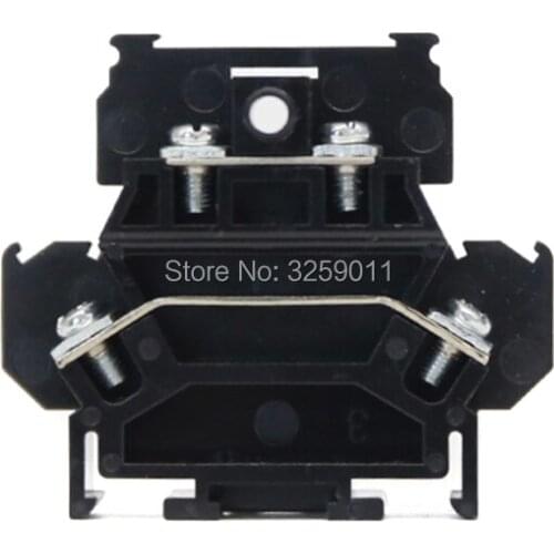 1PCS Suyep TBD-20A 20A/600V Rail Mounted Assembled Double-deck Wire Terminal Block for Cable Connector black