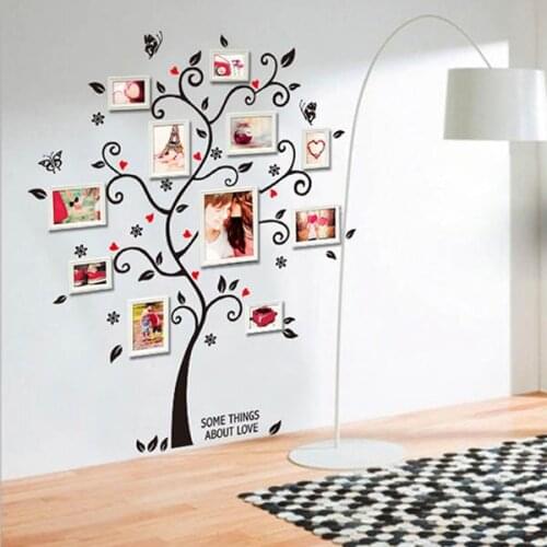 100*120Cm/40*48in 3D DIY Removable Photo Tree Pvc Wall Decals/Adhesive Wall Stickers Mural Art Home Decor