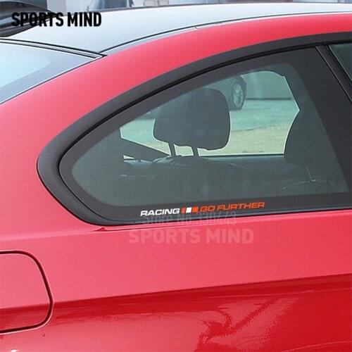2 Pieces Customizable Car Styling Racing Go Further Car Stickers Decal For Ford Focus Mondeo Fiesta Fusion Kuga Accessories
