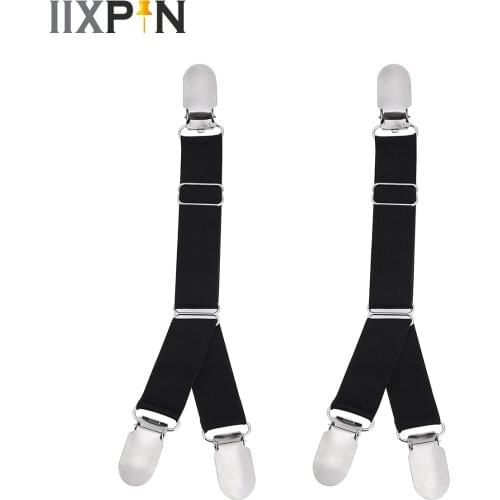 2Pcs Y/I Style Unisex Elastic Stocking Clip Duckbill Buckle Garter Belt Stays Holder Socks Fastener Suspender Sexy Metal Clips