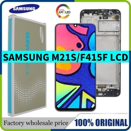 6.4" New Super Amoled Display For SAMSUNG Galaxy M21s SM-F415F SM-F415F/DS LCD Touch Screen Digitizer Assembly Repair parts