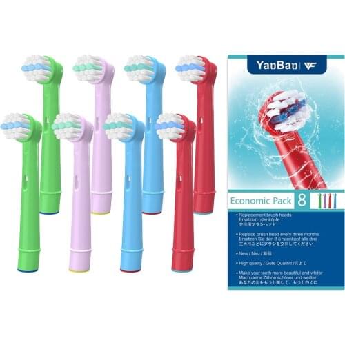 8pcs Replacement Kids Children Tooth Brush Heads boxed For Oral-B Electric Toothbrush Fit Advance Power/Pro Health/Triumph/3D Ex