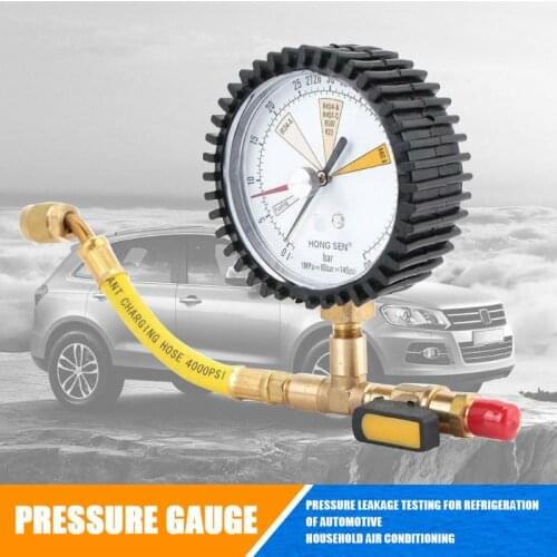 Air Conditioner Nitrogen Pressure Gauge Regulator for R134a R22 R407C R410A Refrigerant Automobile Pressure Gauge Tester