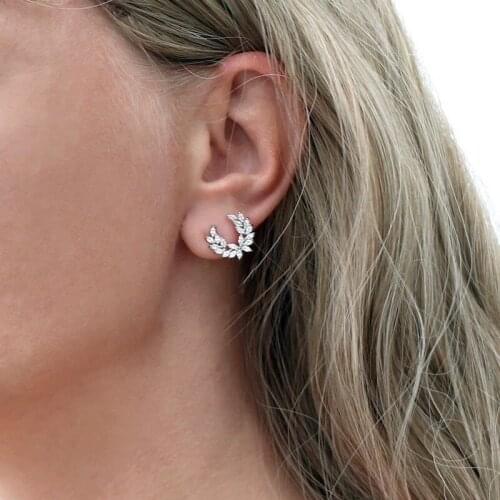 Be 8 Luxury Brand New Fashion Olive Shape AAA+ Cubic Zircon Stud Earrings Branch Crystal Earings For Women Party Bijoux E908