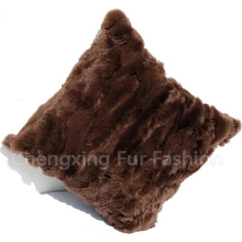 Free Shipping CX-D-27B 45x45cm Hot Selling Rabbit Fur Cushions Home Decor ~ DROP SHIPPING