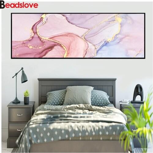 Large 5D DIY square round Diamond Painting Pink Abstract Marble Mosaic Rhinestone Embroidery with diamonds art wall sticker