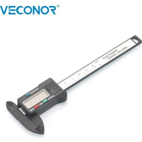 100mm 4" Measuring Tool Mini Digital Caliper Vernier Calipers LCD Display Electronic Carbon Fiber Gauge Micrometer