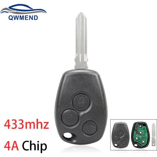 For Renault Key 4A Chip Remote Car Key for Renault Trafic Twingo Symbol for Dacia Duster Logan Sandero 2012 2013 2014 2015 2016