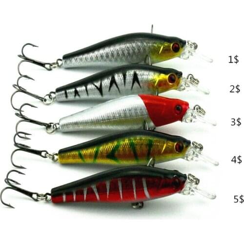 Hot Sale 5pcs Minnow Fishing Lure 8.5cm 8.9g Plastic Bionic Multi-Function Fishing Bass Baits