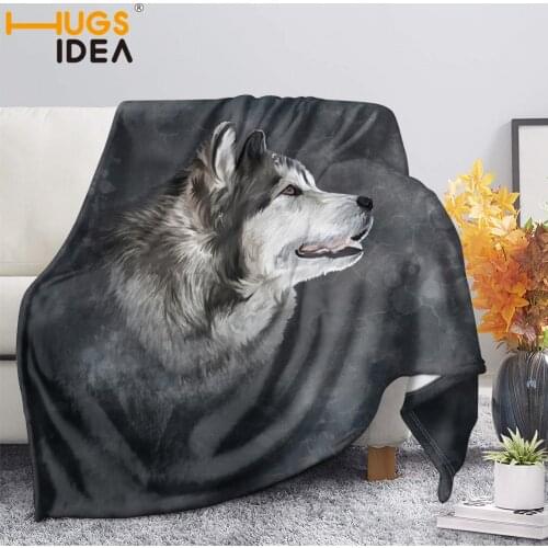 HUGSIDEA Fleece Blankets On The Sofa