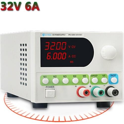 IVYTECH Adjustable Mini Switching Voltage Regulator DC Lab Bench Power Supply 5 Modes Presets Power Feeding 32V 6A