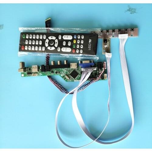 Kit for B140XTN01.3 1366x768 Monitor USB remote Display TV AV Controller board 40pin Audio Screen VGA Panel HDMI LCD LED 14"