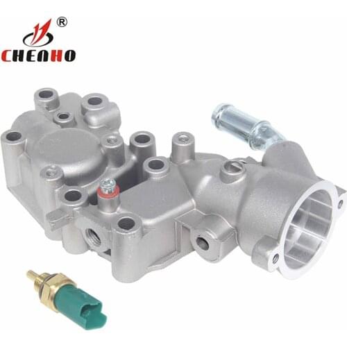 Thermostat Housing Aluminium Coolant Water Flange & Sensor for C-itroen BX C15 C3 for P-eugeot 1007 205 206 1336.Y8 9654775080