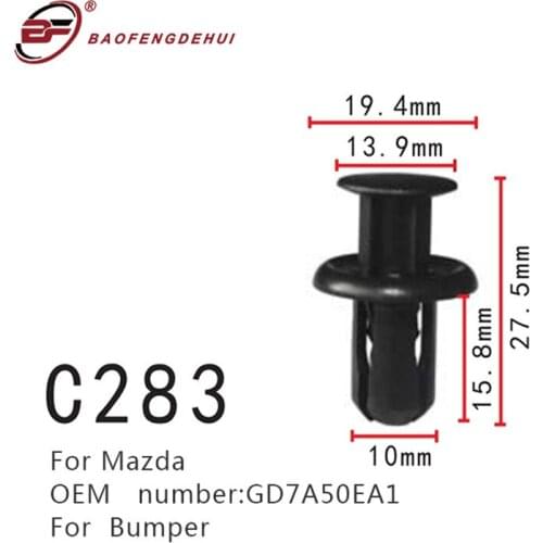 For Mazda GD7A50EA1 Bumper Positioner Plug Fastener