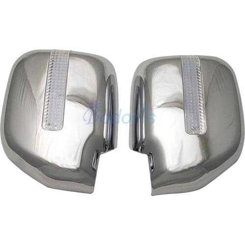 For Toyota Land Cruiser 90 Prado FJ90 J90 1996-2002 Side Mirror Cover Rearview Overlay Caps With LED Lamps Auto Accessories