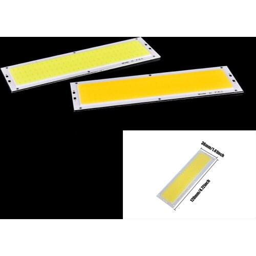 1000LM 10W COB Warm/Cool White LED Square/ Strip Light High Power Lamp Bead Chip 12V-24V Lamp Bulb Car Light Source