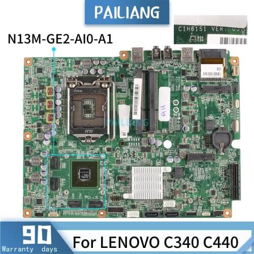 PAILIANG Laptop motherboard For LENOVO C340 C440 N13M-GE2-AI0-A1 Mainboard CIH61S1 tesed DDR3