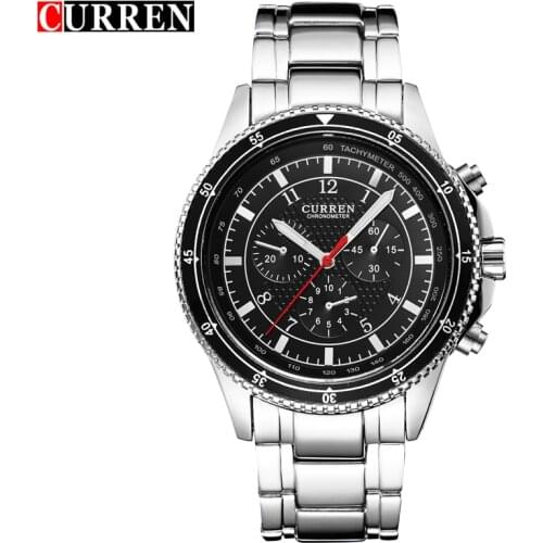 New Men Watch Genuine Leather Strap Analog Display With Date Day Quartz Casual Watch Men Wristwatch relogio masculino 8055